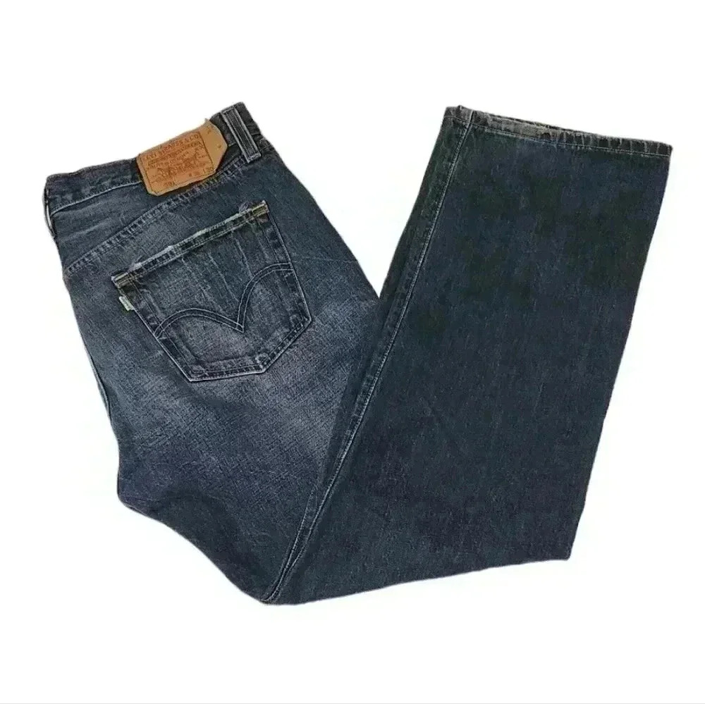 Levis 501  Straight Leg Button Fly White levis Tag W 36 L 30